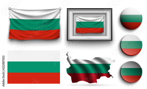 Free Download bulgaria flags collection isolated on white - GFXLoad