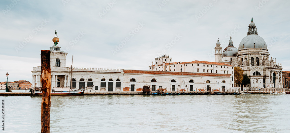 Panorama Basilika Santa Maria della Salute Venedig Italien 