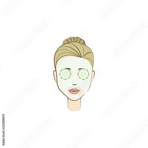 beauty mas face  colored icon. Element of beauty and anti aging icon for mobile concept and web apps. Color beauty mas face  icon can be used for web and mobile