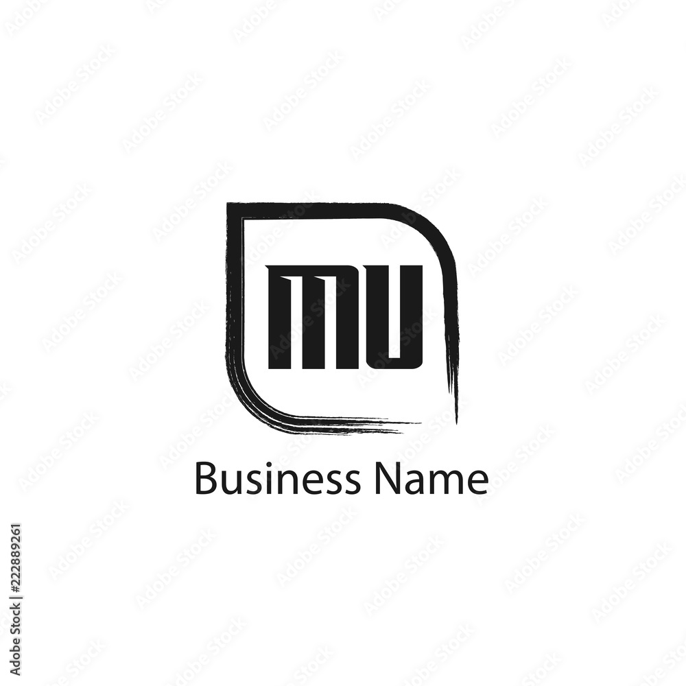 Initial Letter MU Logo Template Design Initial Letter MU Logo Template Design