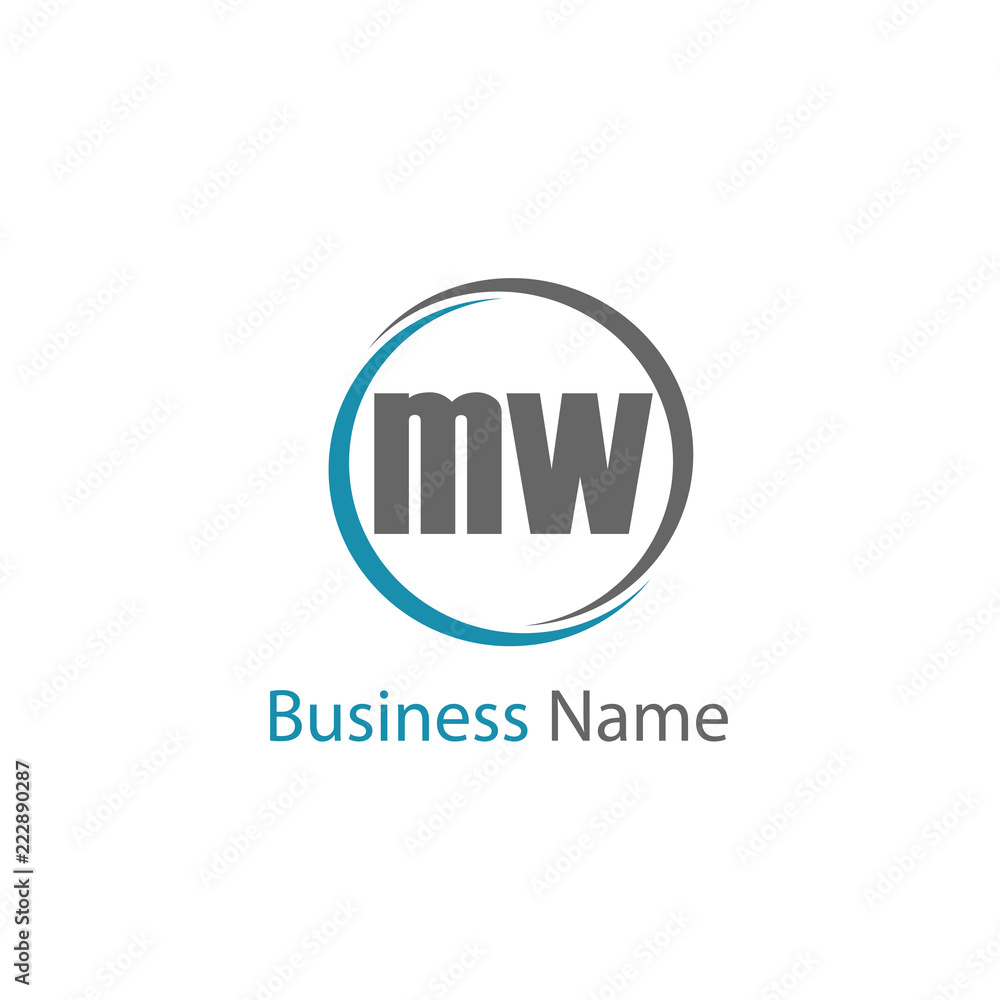 Initial Letter MW Logo Template Design Initial Letter MW Logo Template Design