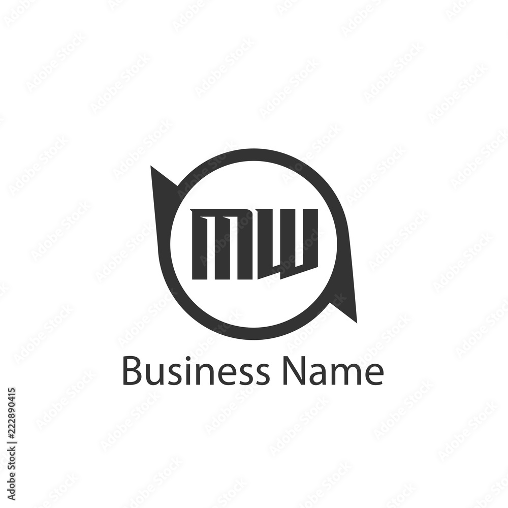Initial Letter MW Logo Template Design Initial Letter MW Logo Template Design
