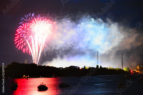Fireworks at the Isle of Wight Music Festival