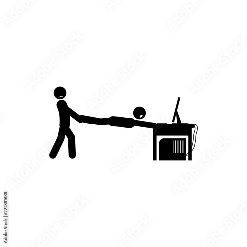 man addiction icon. Element of gamer icon for mobile concept and web apps. Glyph man addiction icon can be used for web and mobile