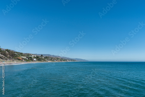 Malibu coastline on a beautiful sunny summer day, California