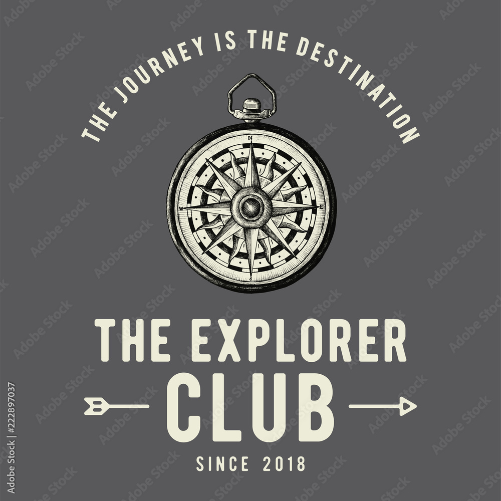 The explorer club logo design vector The explorer club logo design vector