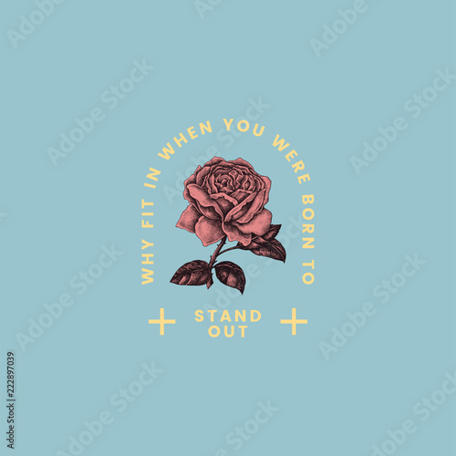 Stand out rose logo design vector