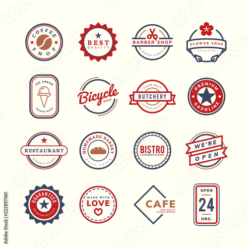 Collection of logo and badge vectors