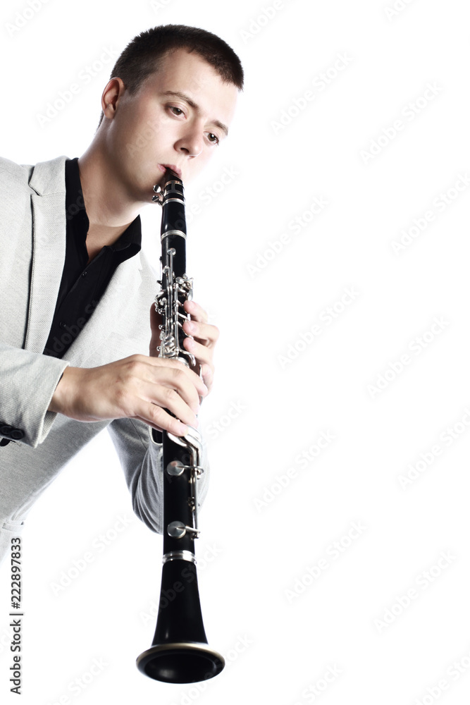 Clarinet player classical musician playing Stock Photo Adobe Stock