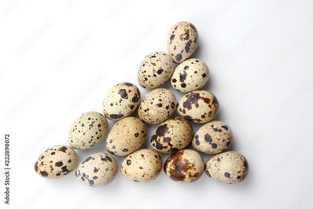quail eggs on white background quail eggs on white background
