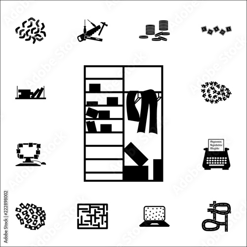 Clutter in the closet icon. chaos icons universal set for web and mobile
