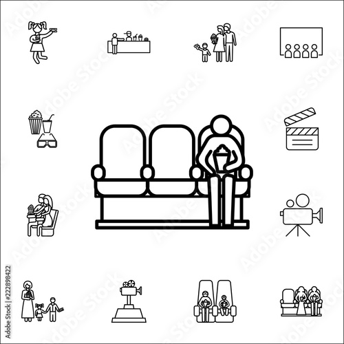 man in cinema seance icon. Cinema icons universal set for web and mobile