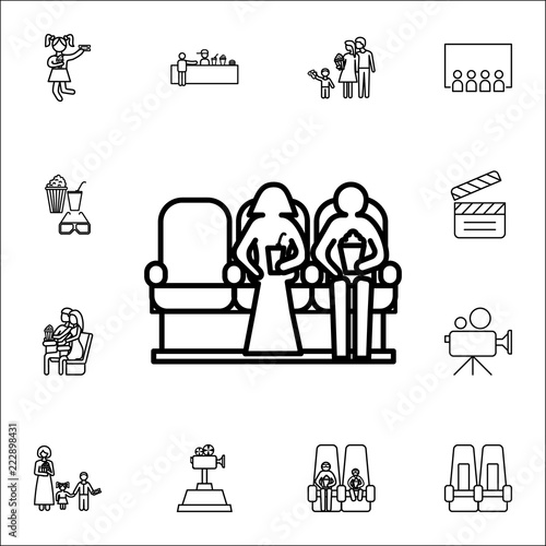 people in cinema seance icon. Cinema icons universal set for web and mobile
