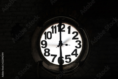 Wallpaper Mural Big old clock embeded on the wall Torontodigital.ca