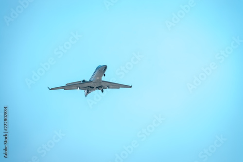 The aircraft approaching the airport to land