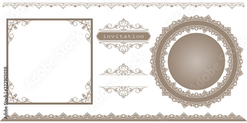 set of decorative frame