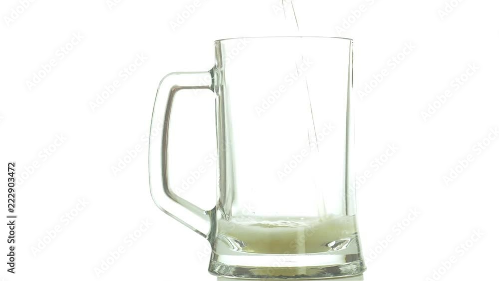 Frosty glass of light beer set isolated on a white background Frosty glass of light beer set isolated on a white background