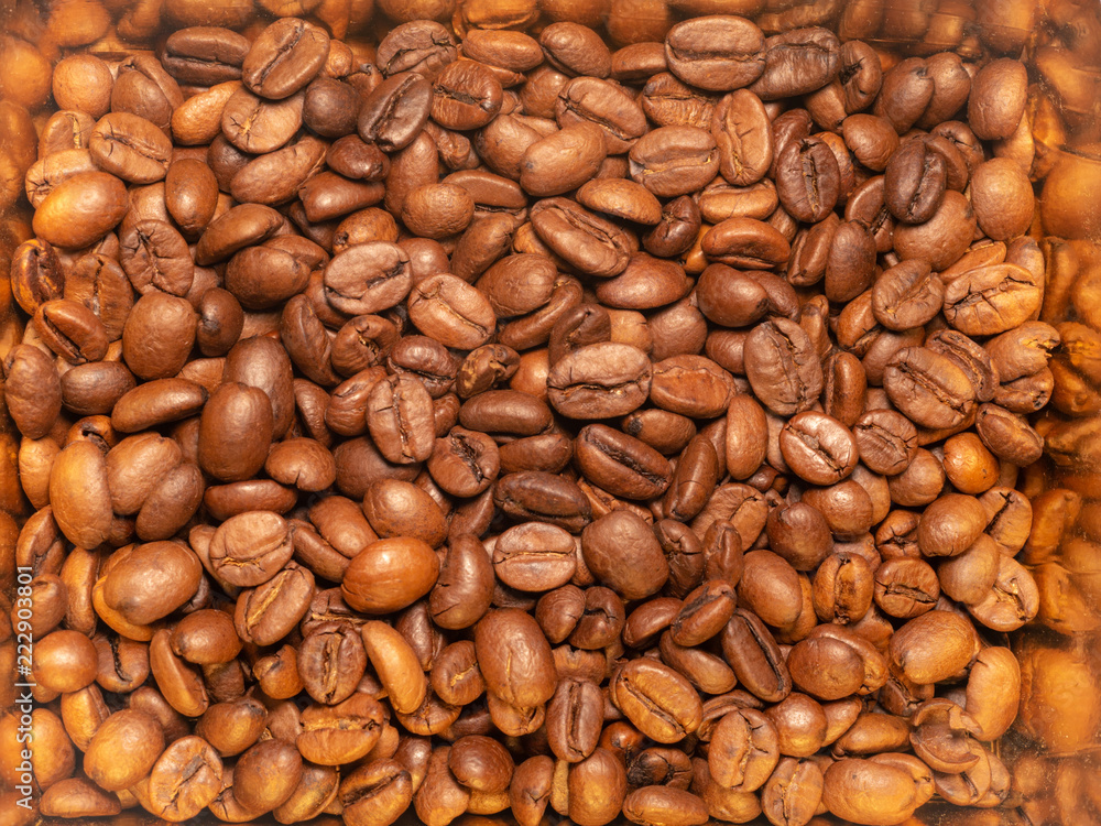 Coffee beans texture, abstract background
