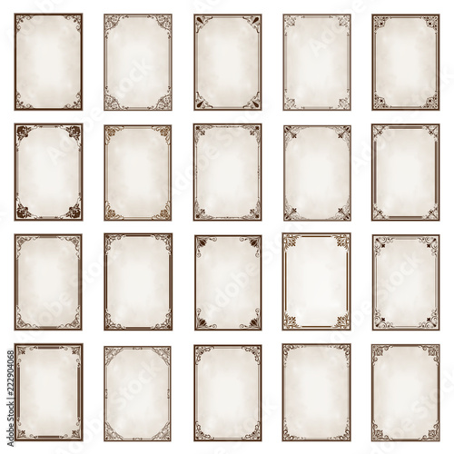 set of decorative frame in vintage style