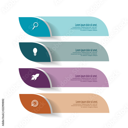Modern 3D timeline infographic template vector