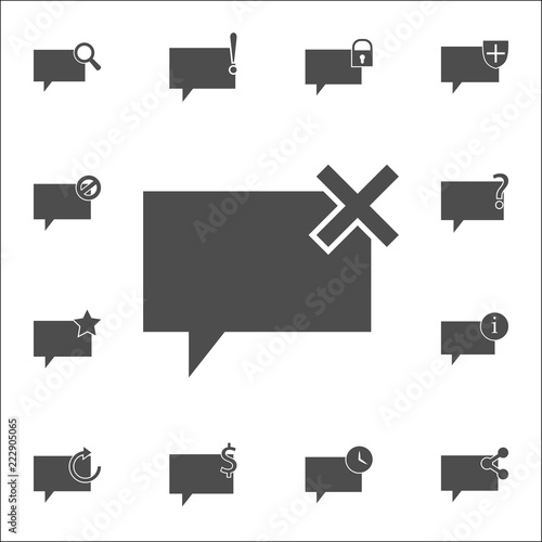 bubbles of communication with the critic icon. web icons universal set for web and mobile