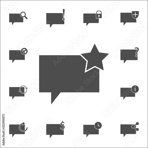 communication bubbles with an asterisk icon. web icons universal set for web and mobile