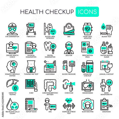 Health Checkup , Thin Line and Pixel Perfect Icons.