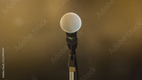microphone on stand.