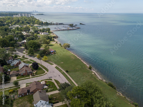 Euclid Ohio lakefront view of Lake Erie photo