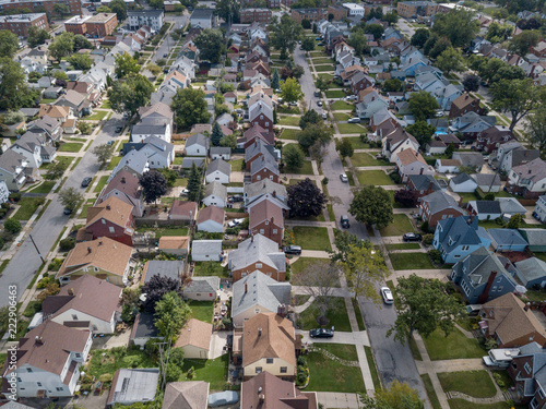 Euclid Ohio aerial view of homes in community