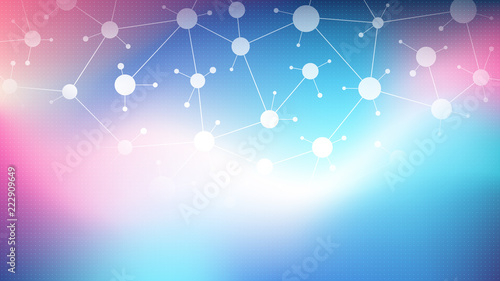 Communication social network on a colored background, abstract social network, flat vector design