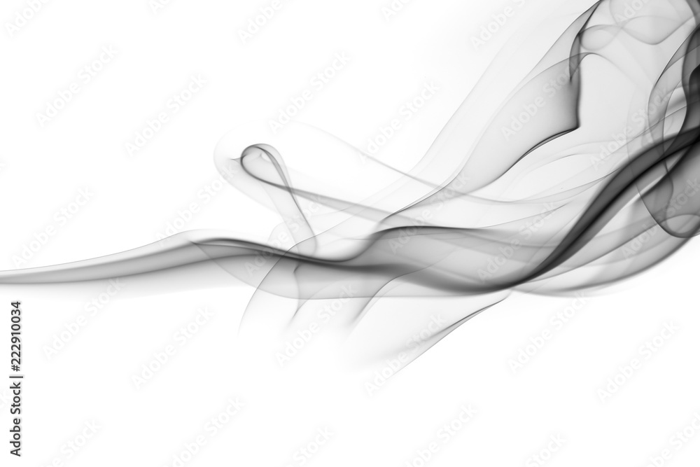 Black smoke on white background, abstract art Stock Photo | Adobe Stock