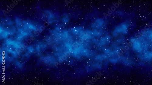 Fototapeta Naklejka Na Ścianę i Meble -  Night starry sky, blue space background with bright stars, nebula