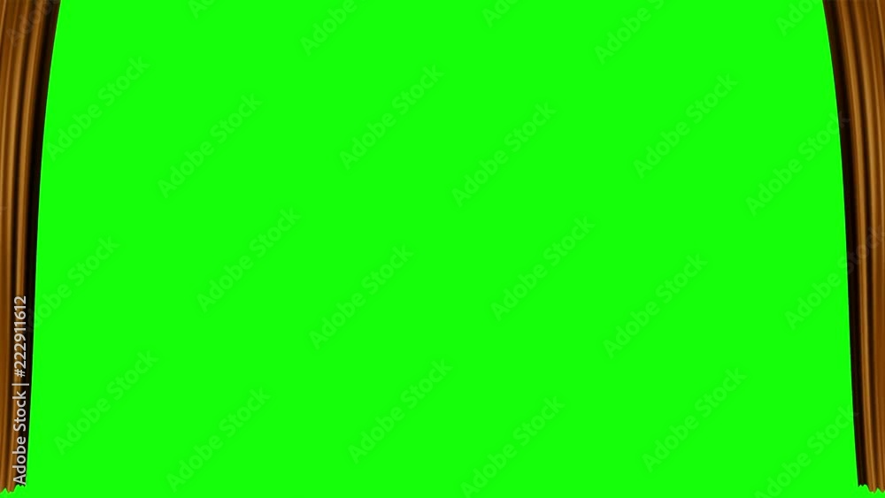 opening brown curtain with green background for product announcement or graphic resource for beginning movie opening brown curtain with green background for product announcement or graphic resource for beginning movie
