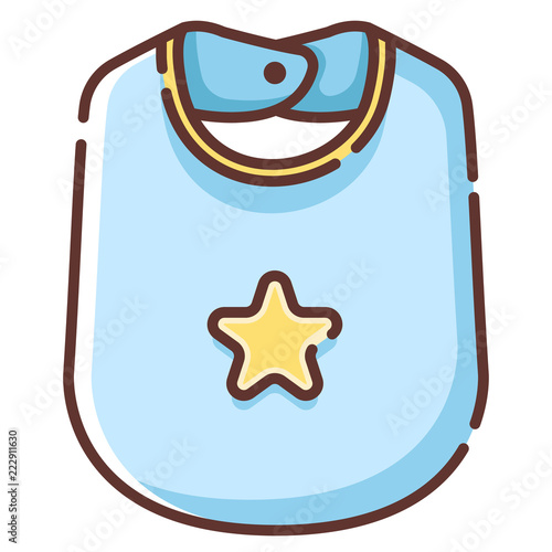 Baby bib LineColor illustration