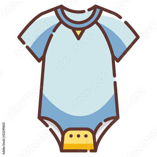 Baby bodysuit LineColor illustration