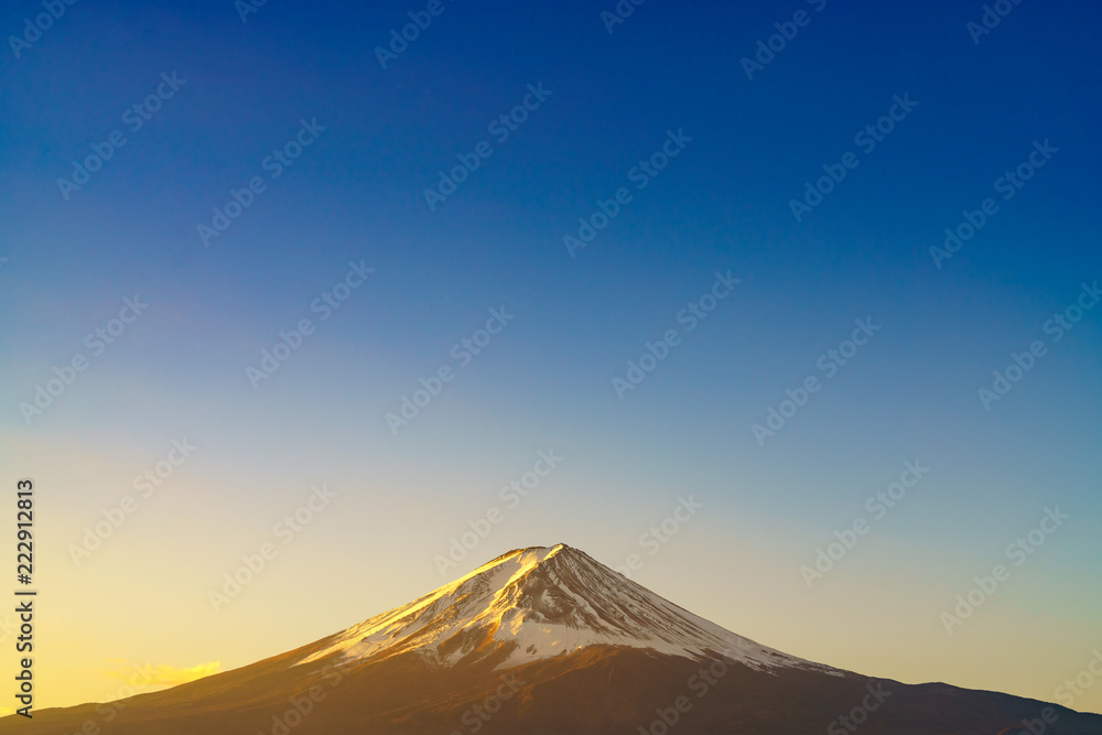 Dawn at Mount Fuji, Yamanashi, Japan.