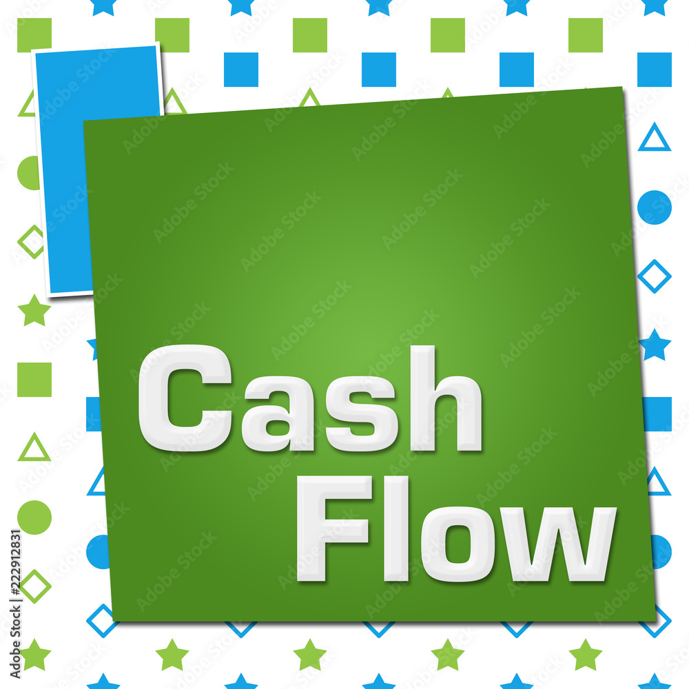 Fototapeta premium Cash Flow Green Blue Basic Shapes Square 