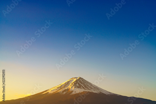 Dawn at Mount Fuji  Yamanashi  Japan.