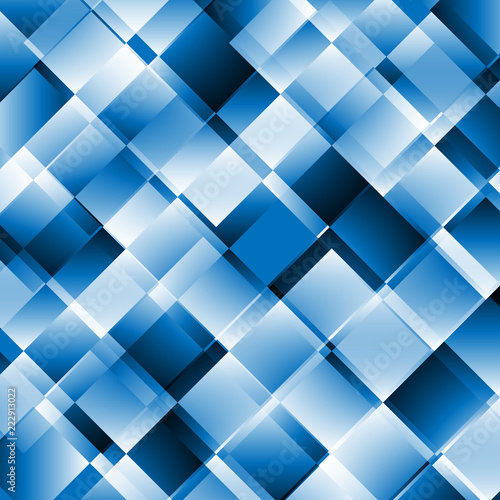Blue abstract background with geometric pattern