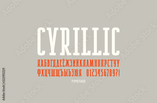 Narrow slab serif font