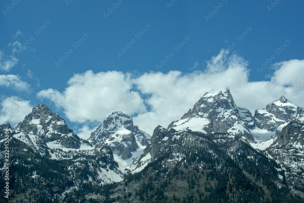 Obraz premium teton peak clouds