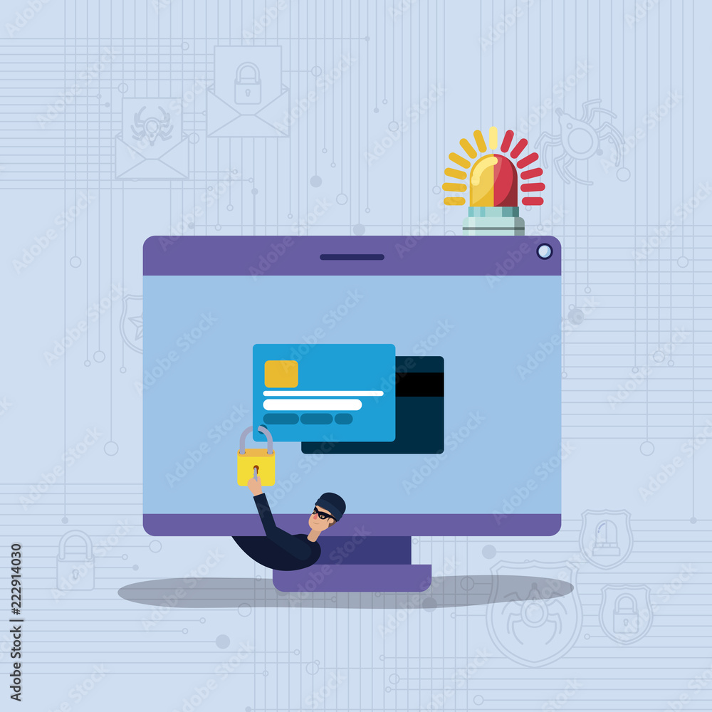 cyber security with computer and hacker cyber security with computer and hacker