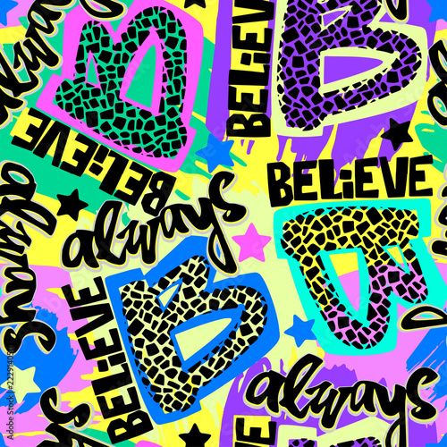 Always Believe in your dreams hand drawn inspirational lettering.