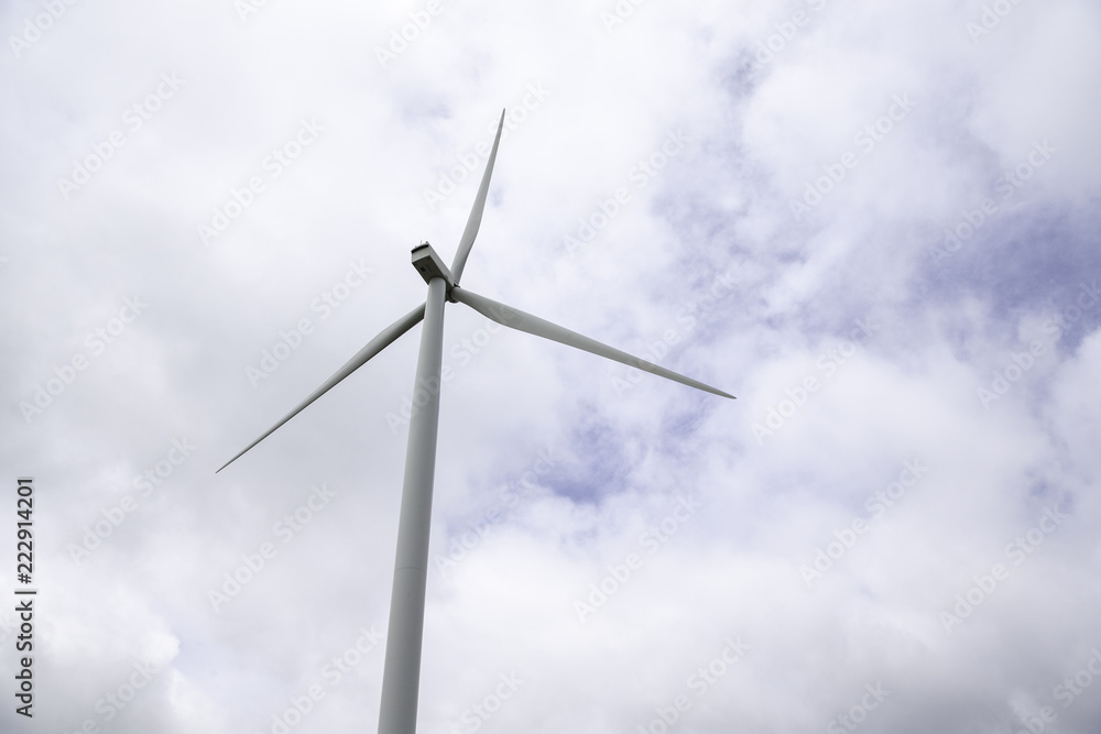Wind turbines generating electricity, landscape with sky. Wind turbines generating electricity, landscape with sky.