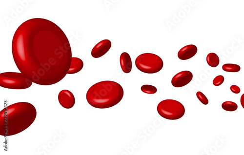 Vector vein blood red cell. Biology medical genetic health. Macro medicine science