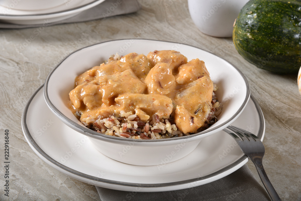 Coconut Curried Chicken on Rice Coconut Curried Chicken on Rice