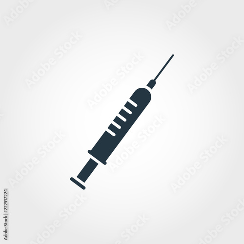 Syringe icon. Line style icon design Syringe icon design from medicine collection. Pictogram isolated on white. Perfect for web design, apps, software, print.