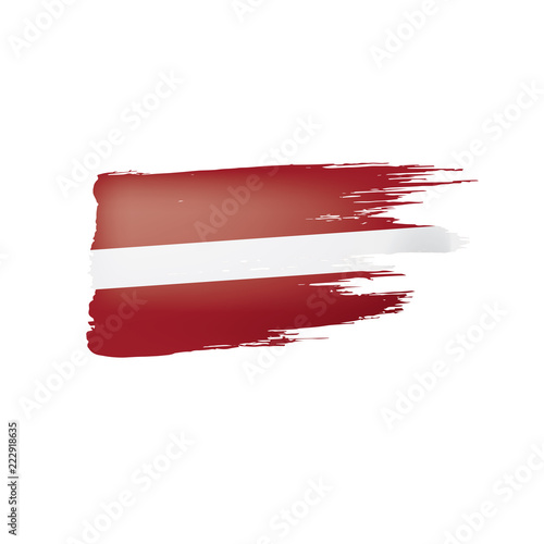 Latvia flag  vector illustration on a white background.