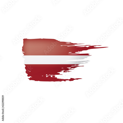 Latvia flag  vector illustration on a white background.